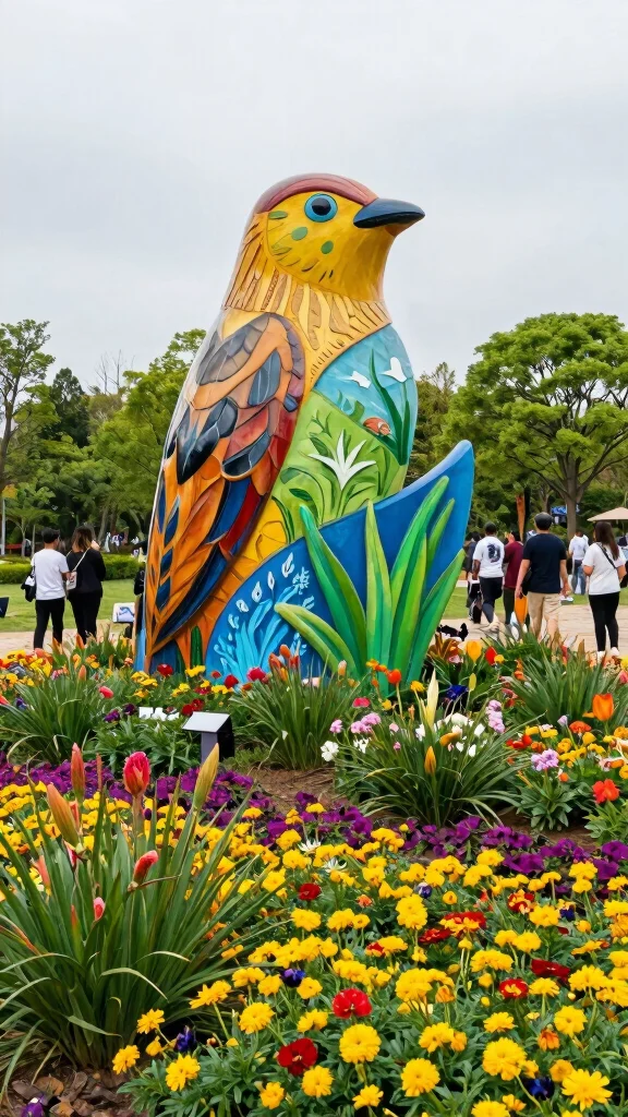 19 DIY Garden Features That Will Make Your Neighbors Envious! - 19. Outdoor Art Installations 1