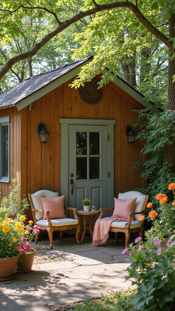 19 DIY Sustainable Coop Aesthetics That Will Transform Your Homestead! - 15. Cozy Coop Seating Area 1