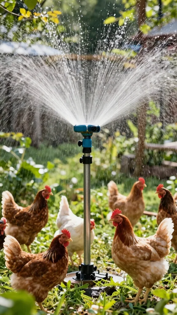 19 DIY Sustainable Coop Aesthetics That Will Transform Your Homestead! - 18. DIY Chicken Coop Sprinkler System 1