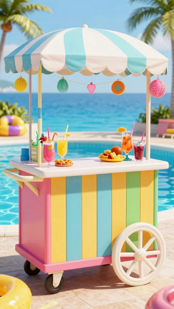 19 Family-Friendly Outdoor Decor Ideas for Above Ground Pools (Fun for Everyone!) - 11. Fun DIY Poolside Bar 1