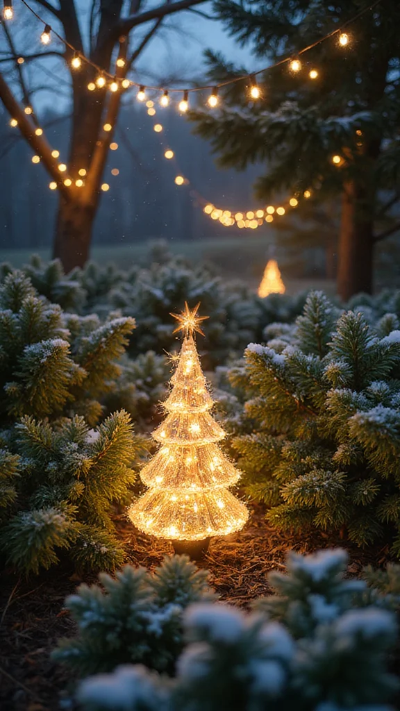19 Festive Garden Lighting Ideas to Brighten Your Holidays - 10. Illuminated Holiday Signs 1