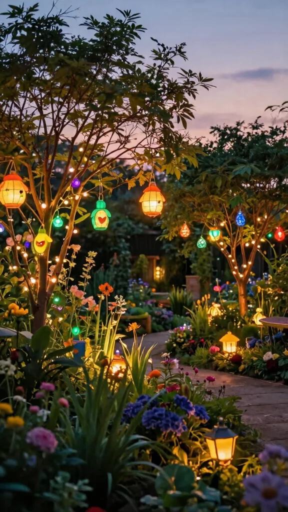 19 Whimsical Garden Decor Ideas That Will Make You Smile Every Day! - 10. Whimsical Outdoor Lighting 1