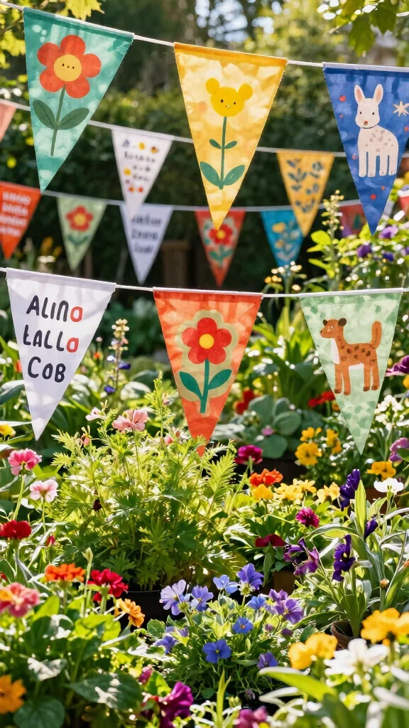 19 Whimsical Garden Decor Ideas That Will Make You Smile Every Day! - 13. Fun Garden Flags 1
