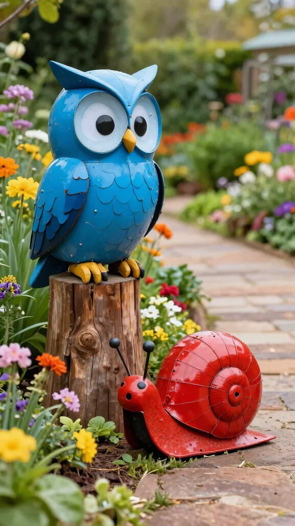 19 Whimsical Garden Decor Ideas That Will Make You Smile Every Day! - 2. Quirky Sculptures 1