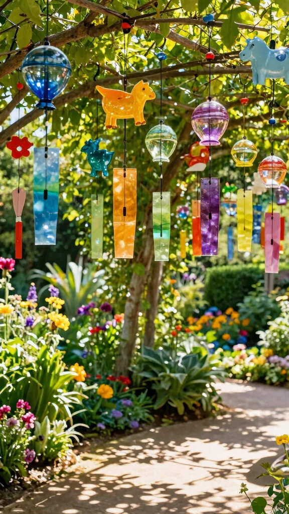 19 Whimsical Garden Decor Ideas That Will Make You Smile Every Day! - 5. Whimsical Wind Chimes 1
