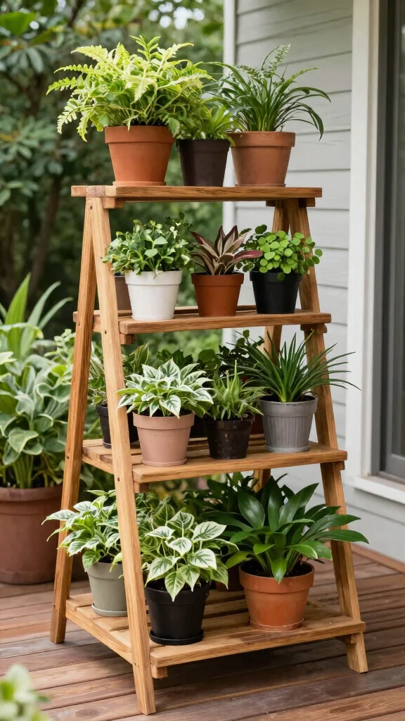 20 Creative Deck Ideas to Maximize Small Spaces . - 17. DIY Plant Stand 1