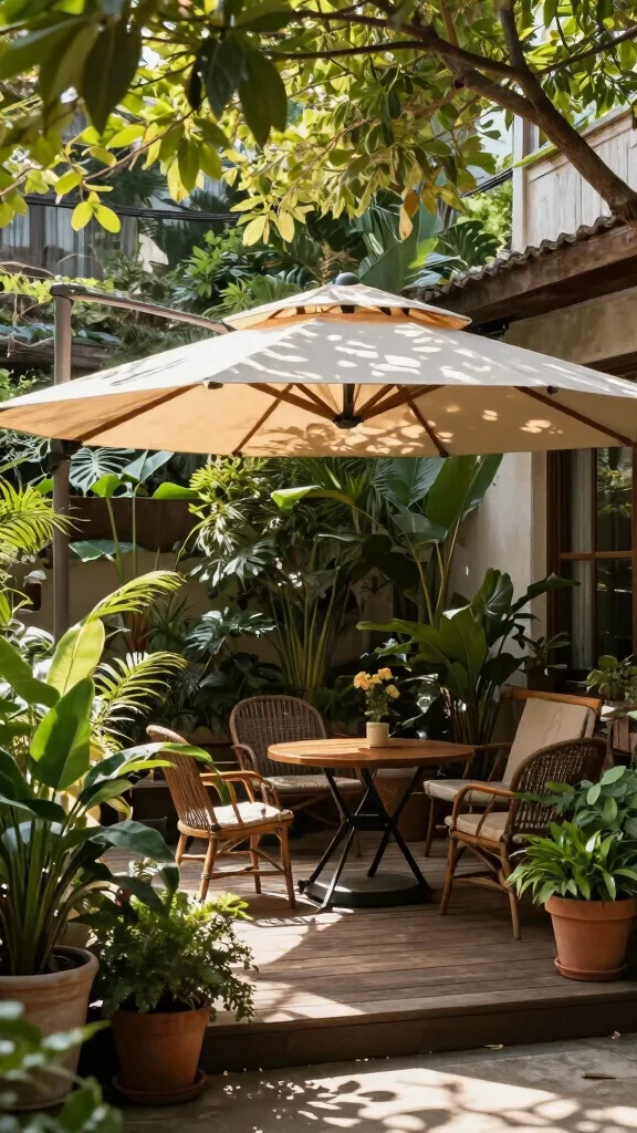 20 Creative Deck Ideas to Maximize Small Spaces . - 20. Shade Solutions 1