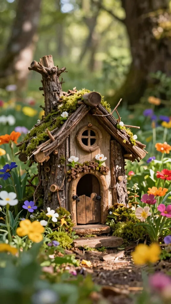 20 Decorative DIY Garden Sculptures That Will Wow Your Neighbors! - 1. Whimsical Fairy Houses 1
