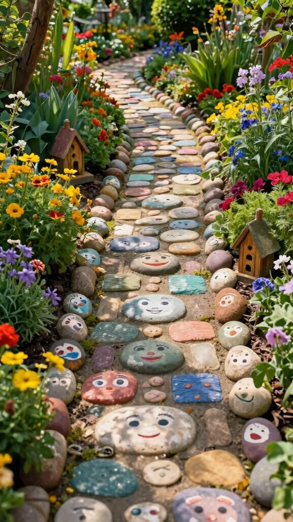 20 Family-Friendly Seasonal Garden Styling Ideas That Everyone Will Love! - 1. Whimsical Pathways 1