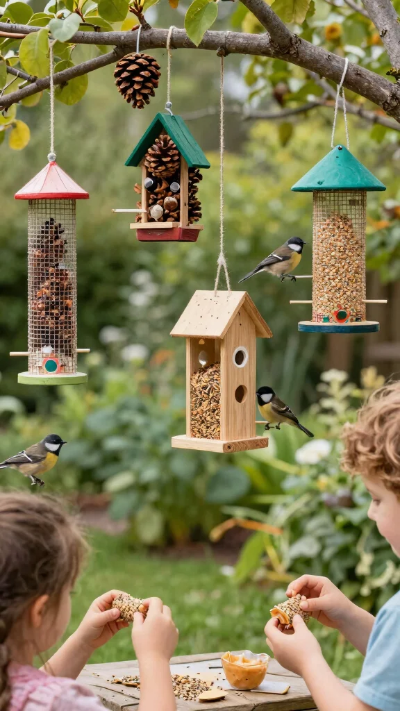 20 Family-Friendly Seasonal Garden Styling Ideas That Everyone Will Love! - 13. DIY Bird Feeders 1