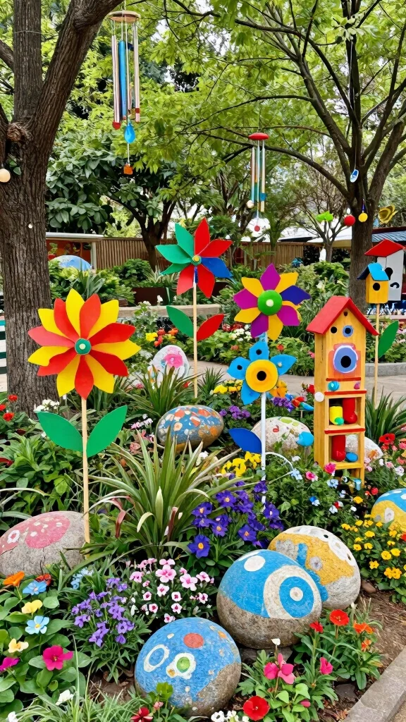 20 Family-Friendly Seasonal Garden Styling Ideas That Everyone Will Love! - 3. Playful Garden Art 1
