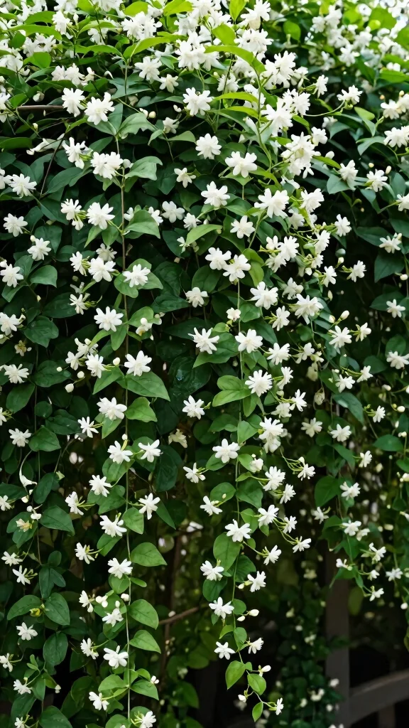 20 Lush Plants for Budget-Friendly Garden Privacy (Even Beginners Can Grow #3!) - 10. Jasmine: Fragrant and Full 1