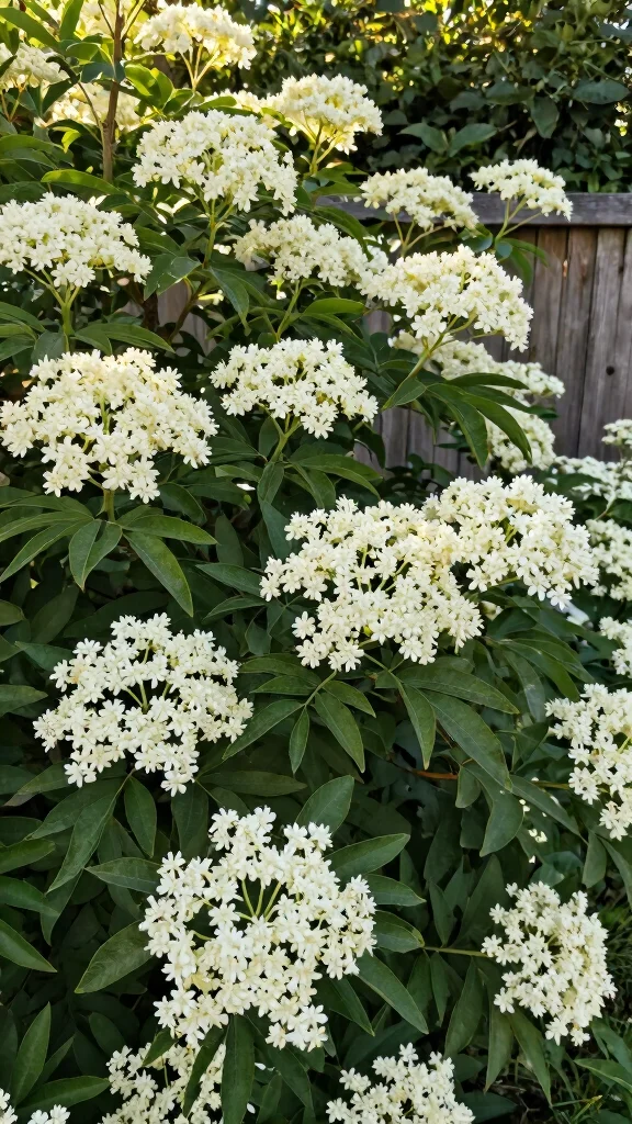 20 Lush Plants for Budget-Friendly Garden Privacy (Even Beginners Can Grow #3!) - 12. Elderberry: Berries and Benefits 1