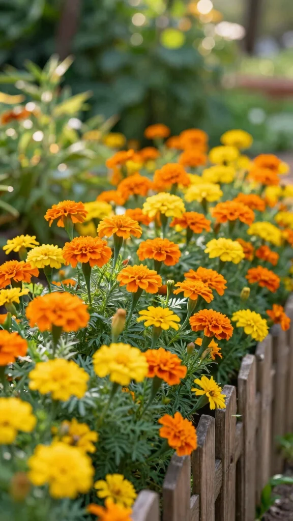 20 Lush Plants for Budget-Friendly Garden Privacy (Even Beginners Can Grow #3!) - 20. Marigolds: Cheerful Borders 1