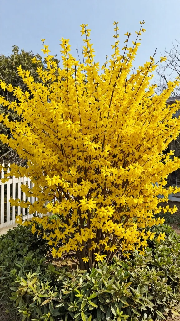 20 Lush Plants for Budget-Friendly Garden Privacy (Even Beginners Can Grow #3!) - 4. Forsythia: A Burst of Yellow 1