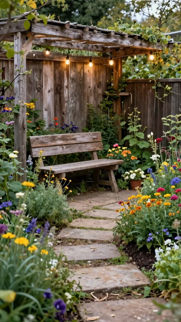 20 Modern Backyard Garden Designs That Will Inspire Your Green Thumb! - 13. Rustic Gardens for Cozy Charm 1