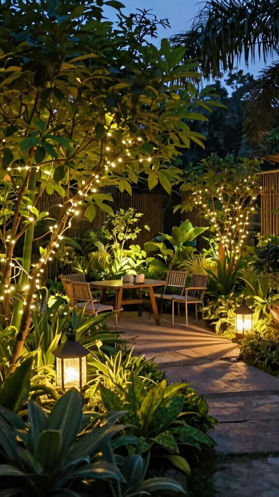 20 Modern Backyard Garden Designs That Will Inspire Your Green Thumb! - 15. Garden Lighting for Magic After Dark 1