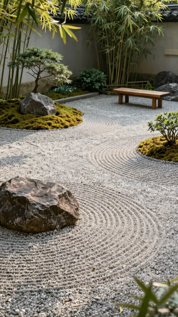 20 Modern Backyard Garden Designs That Will Inspire Your Green Thumb! - 2. Zen Gardens for Tranquil Retreats 1