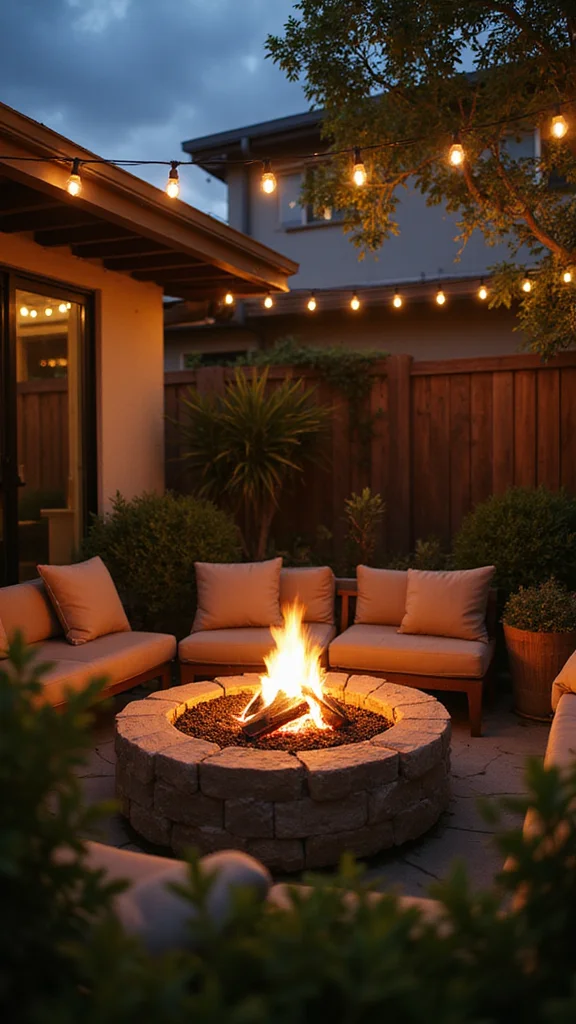 20 Modern Garden Aesthetic Trends That Redefine Outdoor Living! - 14. Fire Pits: Cozy Outdoor Gatherings 1