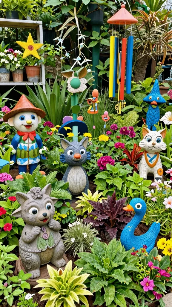 20 Modern Garden Aesthetic Trends That Redefine Outdoor Living! - 15. Garden Art: Personal Expression 1