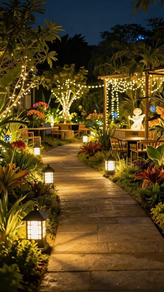 20 Modern Garden Aesthetic Trends That Redefine Outdoor Living! - 17. Garden Lighting: Illuminate Your Space 1