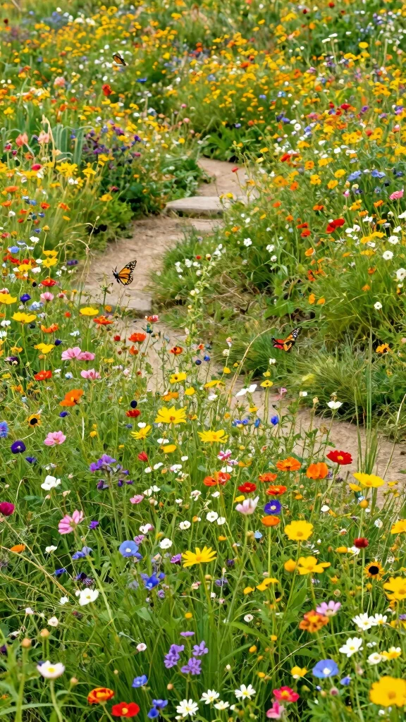 20 Modern Garden Aesthetic Trends That Redefine Outdoor Living! - 19. Wildflower Gardens: Embracing Nature 1