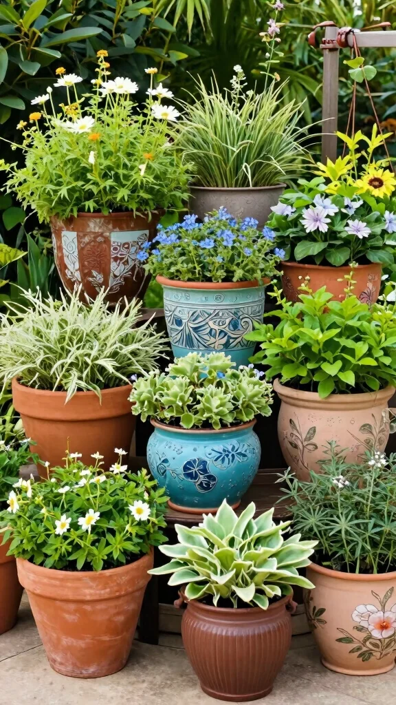 20 Modern Garden Aesthetic Trends That Redefine Outdoor Living! - 9. Decorative Planters: Adding Style 1