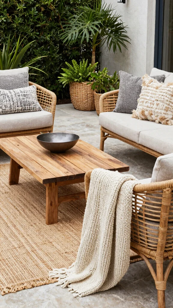 20 Outdoor Furniture Styling Secrets That Will Transform Your Patio Into a Dreamy Oasis! - 2. Mix Textures for Depth 1