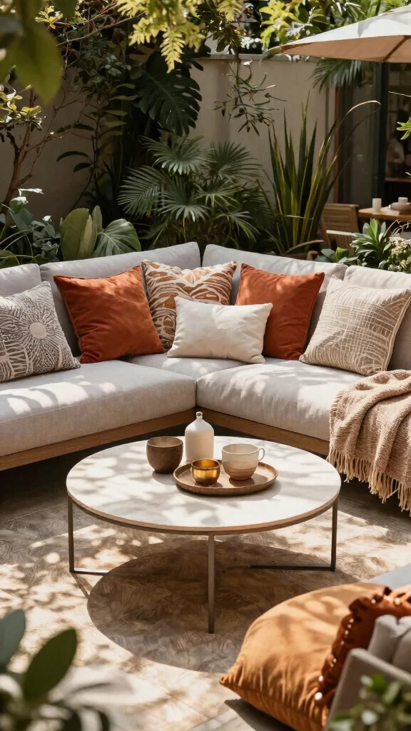 20 Outdoor Furniture Styling Secrets That Will Transform Your Patio Into a Dreamy Oasis! - 7. Accessorize with Pillows and Throws 1