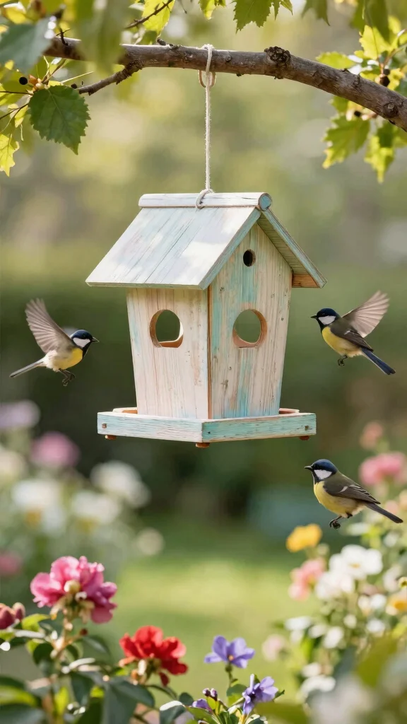 20 Rustic Garden Decor Ideas That'll Make Your Outdoor Space Shine (#5 Is a Must-See!) - 13. Decorative Bird Feeders 1