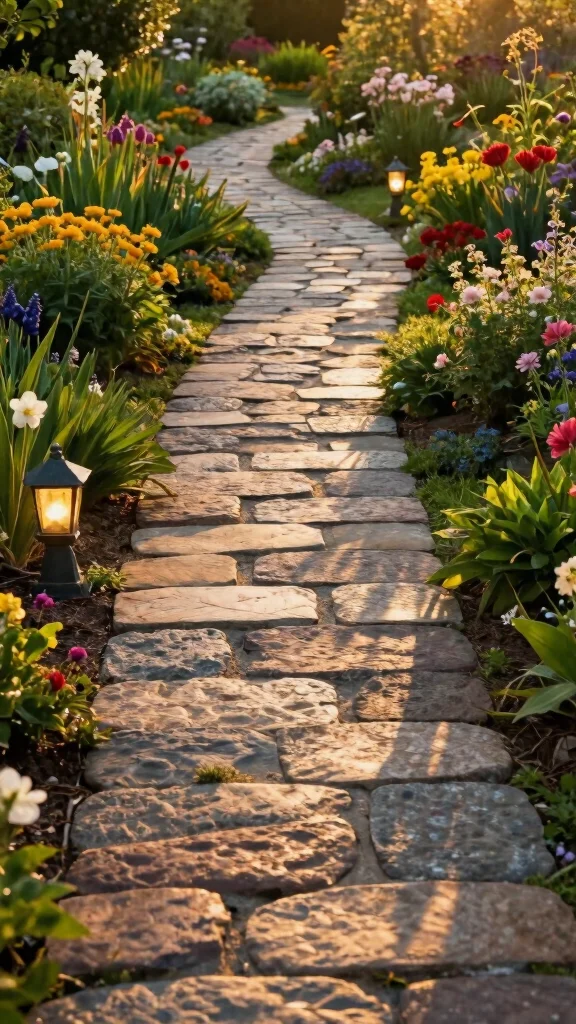 20 Rustic Garden Decor Ideas That'll Make Your Outdoor Space Shine (#5 Is a Must-See!) - 3. Stone Pathways 1