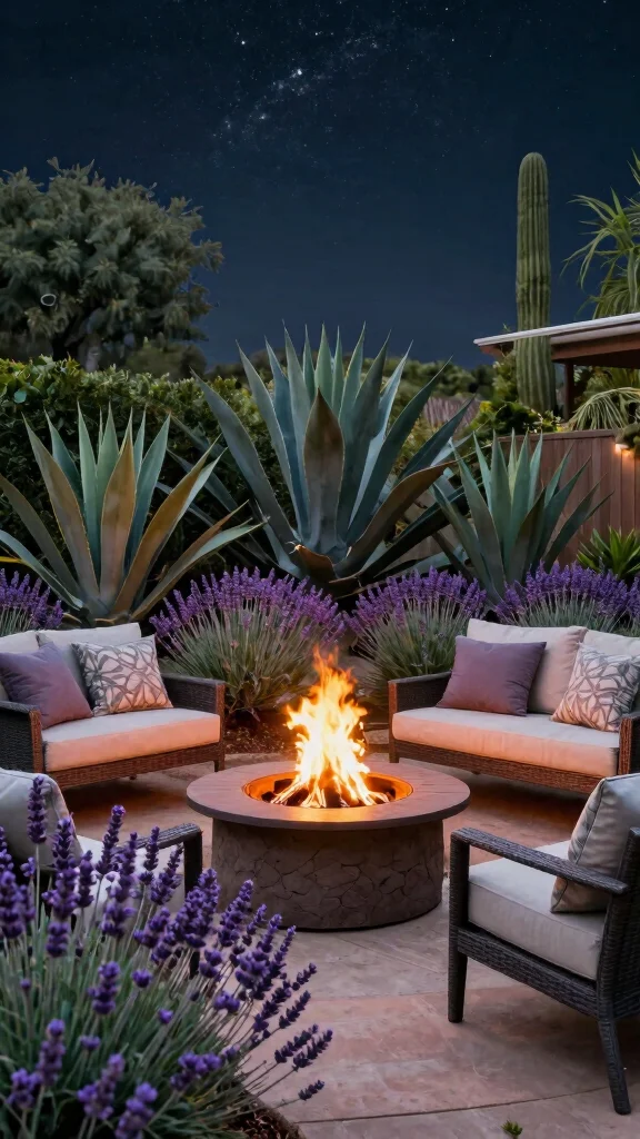 20 Water-Efficient Garden Designs That Are as Beautiful as They Are Sustainable! - 12. Cozy Fire Pits Surrounded by Plants 1