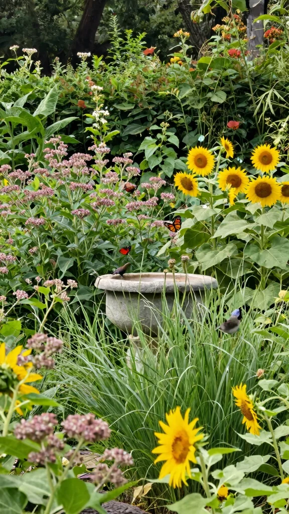 20 Water-Efficient Garden Designs That Are as Beautiful as They Are Sustainable! - 6. Wildlife Gardens: Nature's Palette 1