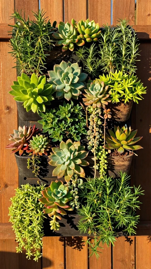 20 Water-Efficient Garden Designs That Are as Beautiful as They Are Sustainable! - 7. Vertical Gardens for Space Saving 1