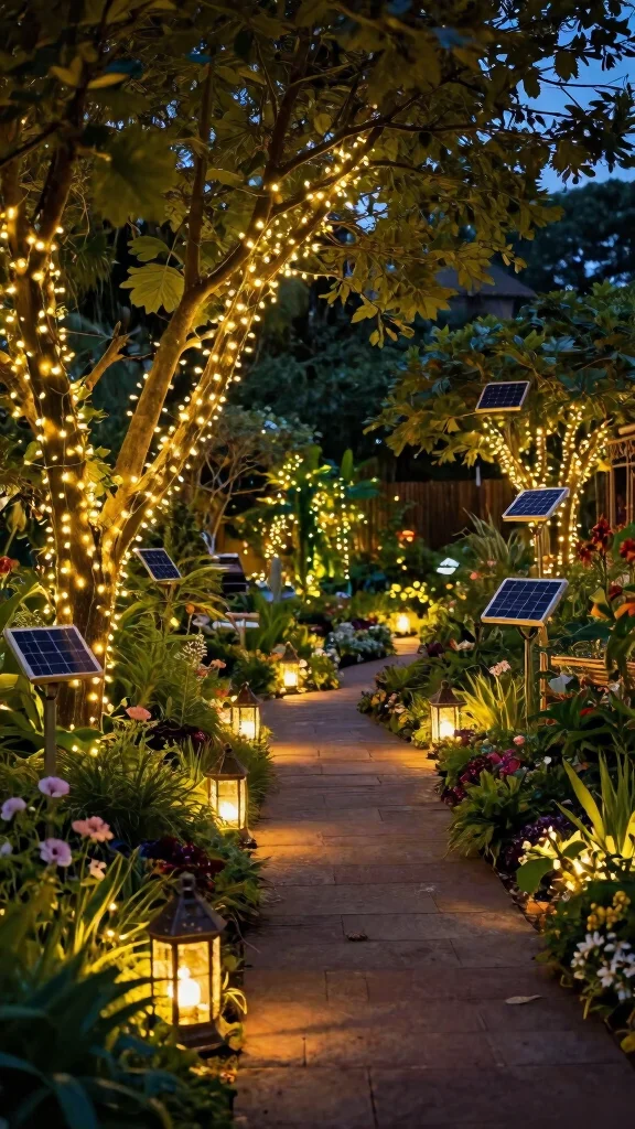 21 Eco-Friendly Bohemian Garden Decor Ideas for the Conscious Homeowner! - 11. Solar-Powered Lighting 1