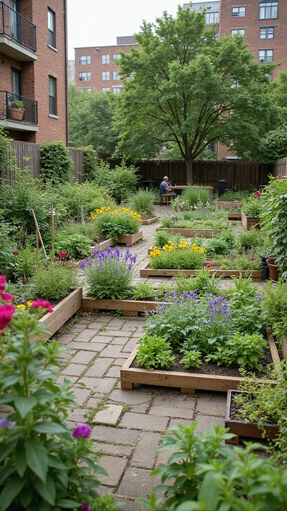 21 Elegant Decorative Garden Terraces That Will Transform Your Outdoor Escape! - 14. Community Garden Spaces 1
