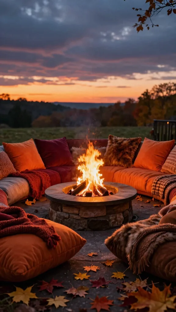 21 Inviting Fire Pit Ideas Perfect for Autumn Gatherings with Friends! - 1. Cozy Cushions 1