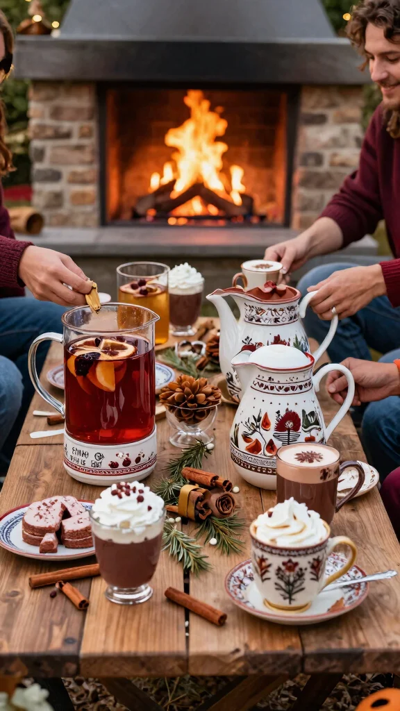 21 Inviting Fire Pit Ideas Perfect for Autumn Gatherings with Friends! - 16. Seasonal Drinks 1