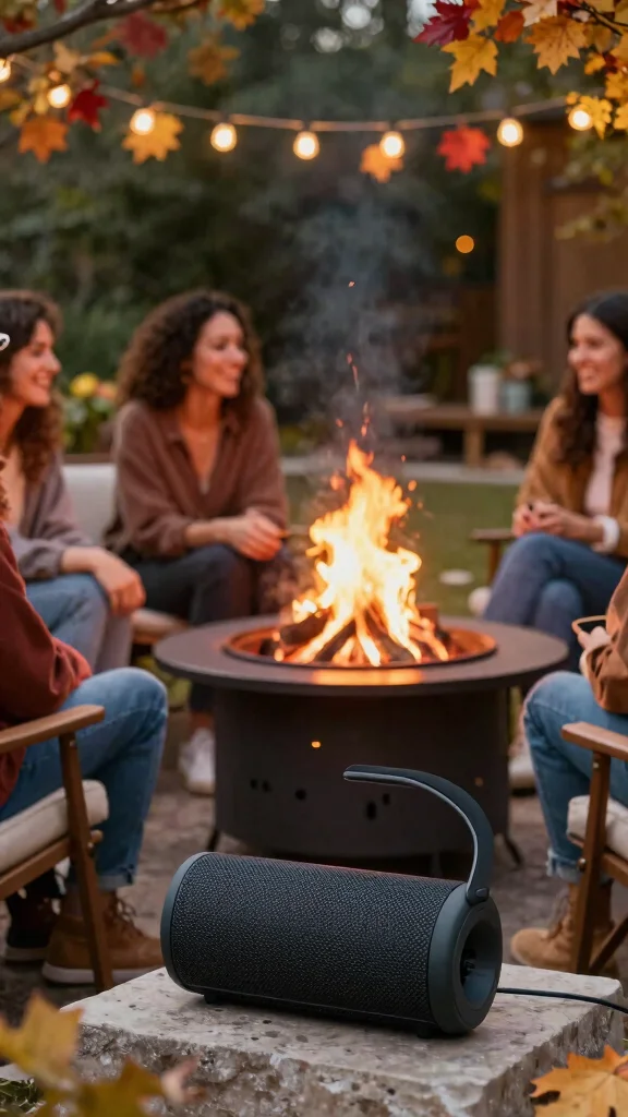 21 Inviting Fire Pit Ideas Perfect for Autumn Gatherings with Friends! - 20. Seasonal Music Playlist 1