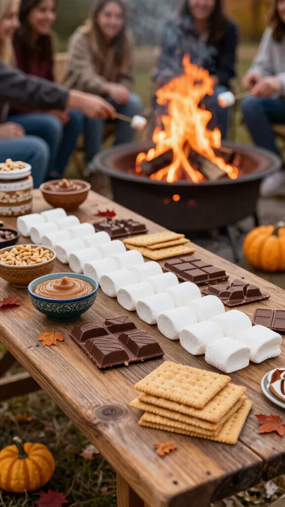 21 Inviting Fire Pit Ideas Perfect for Autumn Gatherings with Friends! - 6. S'mores Station 1