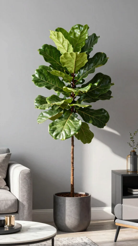 22 Indoor Plants That Beautify Your Space and Keep Bugs Away (Must-See #4!) - 18. Fiddle Leaf Fig - A Statement Piece 1