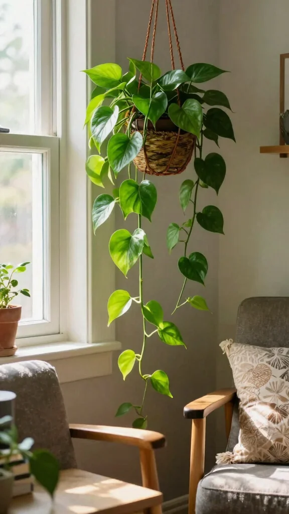22 Indoor Plants That Beautify Your Space and Keep Bugs Away (Must-See #4!) - 20. Pothos - The Hardy Climber 1