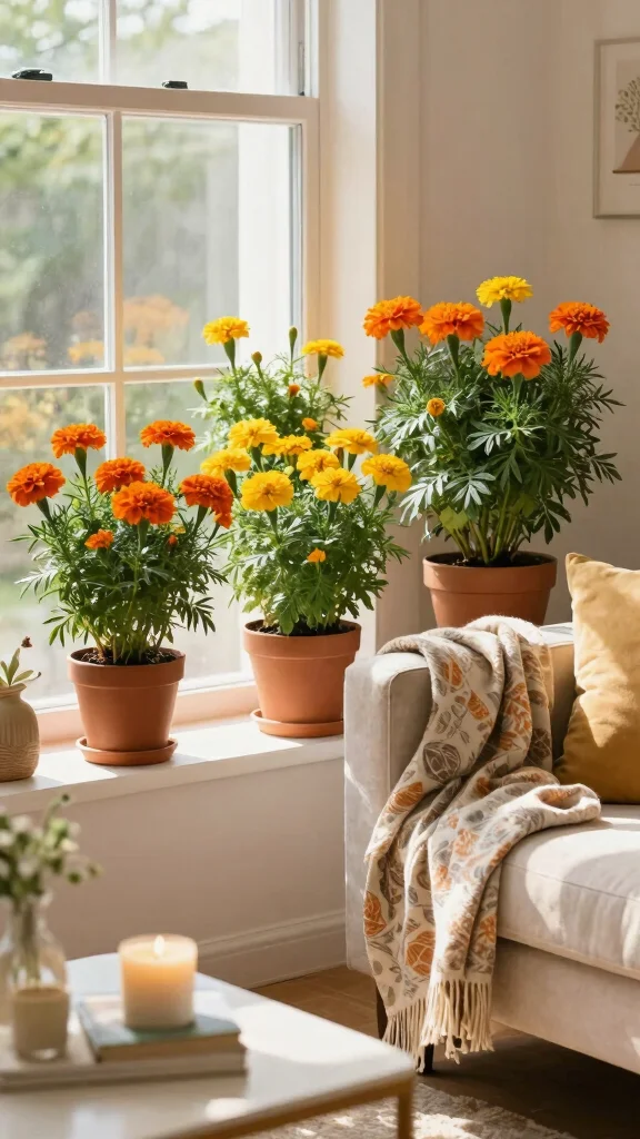 22 Indoor Plants That Beautify Your Space and Keep Bugs Away (Must-See #4!) - 6. Marigold - Bright Blossoms with Benefits 1