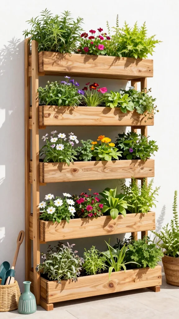22 Space-Saving Elevated Garden Beds That Maximize Your Gardening Potential! - 1. Vertical Raised Bed 1