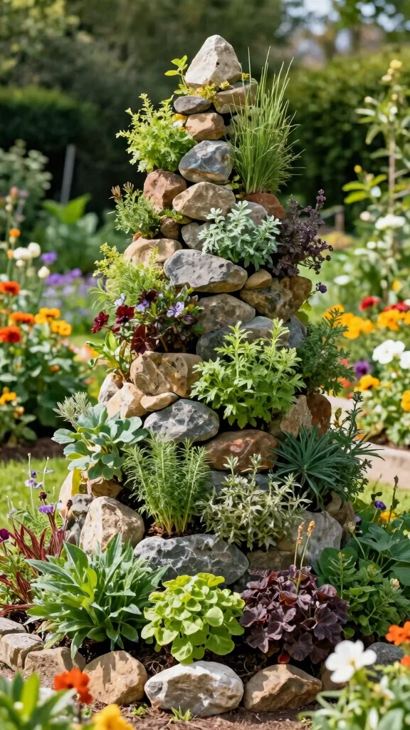 22 Space-Saving Elevated Garden Beds That Maximize Your Gardening Potential! - 17. Herb Spiral 1