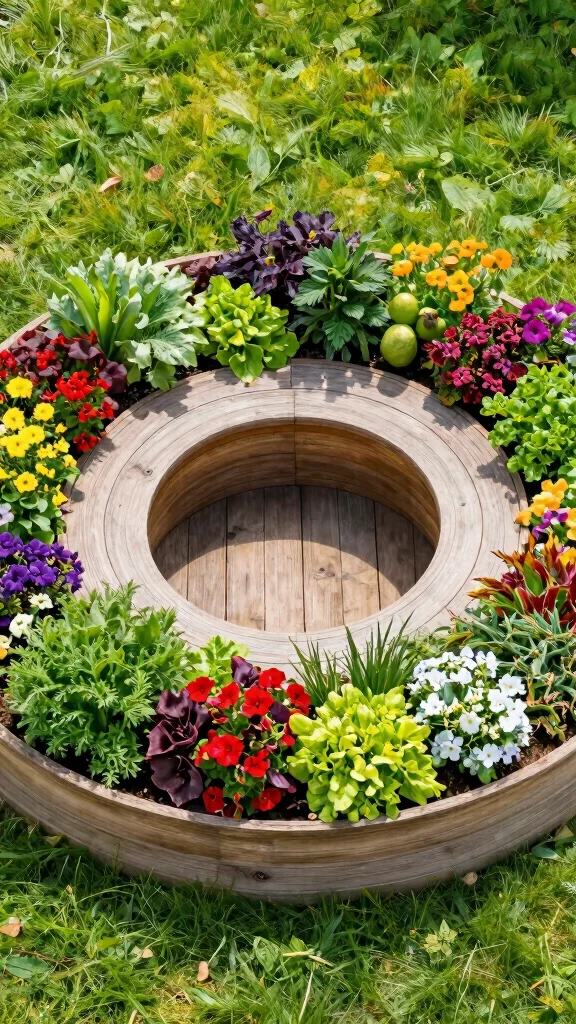 22 Space-Saving Elevated Garden Beds That Maximize Your Gardening Potential! - 5. Circular Raised Bed 1