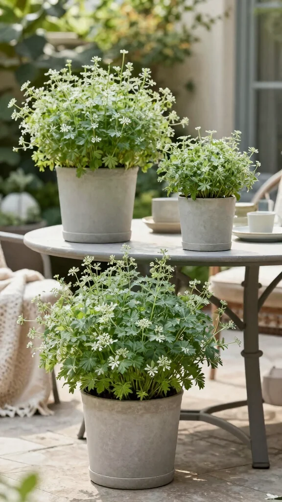 23 Decorative Planters for Bug-Repelling Herbs to Enhance Your Outdoor Space! - 22. Chic Planters: Chervil Charisma 1