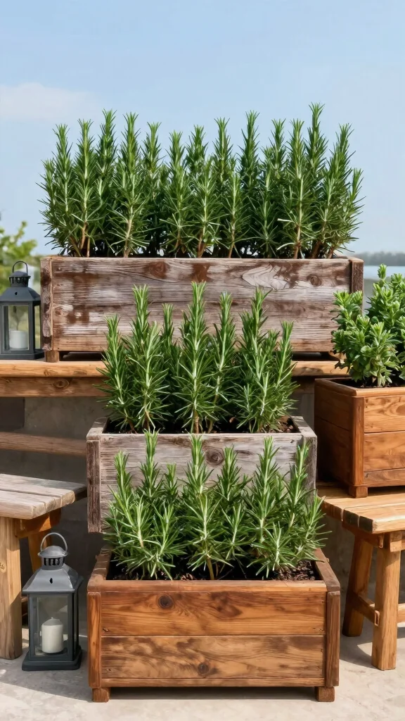 23 Decorative Planters for Bug-Repelling Herbs to Enhance Your Outdoor Space! - 3. Rustic Appeal: Rosemary Resilience 1