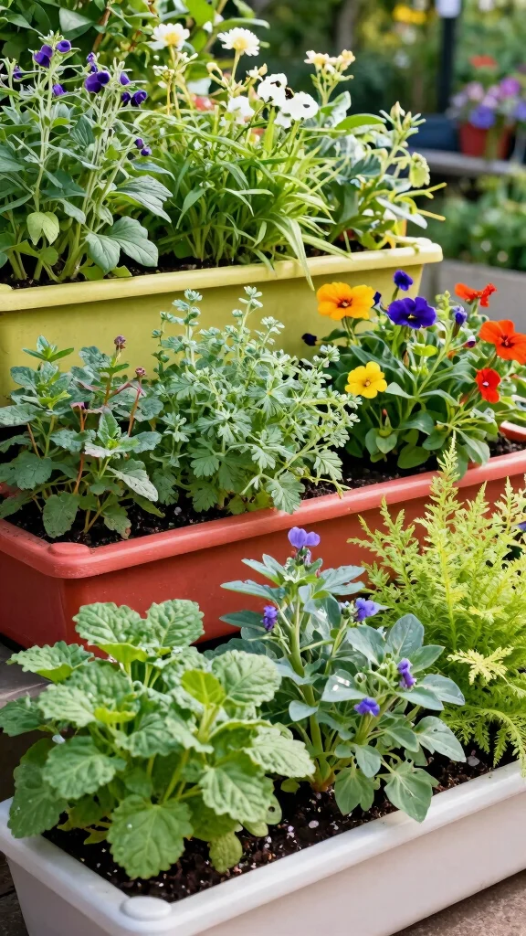 23 Unique Planter Designs That Will Elevate Your Outdoor Space Instantly! - 15. Colorful Trough Planters 1