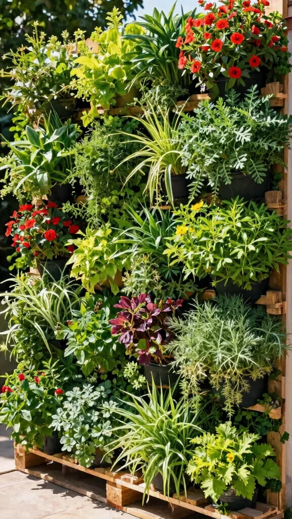 23 Unique Planter Designs That Will Elevate Your Outdoor Space Instantly! - 4. Vertical Garden Wall 1